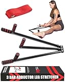 MuscleForge® Bein-Spreizer zur Dehnung der Adduktoren bis über 180°, Spagat-Trainer für Beine im Ballett, Kampfsport und Fitness, aus Edelstahl mit gepolsterten Griffen