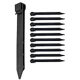 Rori Erdnägel für Schwarze Rasenkante - 24 cm (10 Stück) - Für Flexibele Rasenkante Kunststoff - Raseneinfassung - Beetumrandung - Rasenbegrenzung Lange Lebensdauer - Rasenkanten