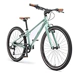BIKESTAR Leichtgewicht 9 kg Kinder Jugend Fahrrad Aluminium ab 8-9 Jahre | 24 Zoll 8 Gang Shimano Schaltung Ultra Leicht | Grün