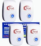 Ultraschall Schädlingsbekämpfer, 4 Stück Mäuseabwehr Mäusevertreiber Ultraschall & Elektronische Insektenschutzmittel, Pest Control Repeller für Mäuse Ratten Mücken Kakerlaken Spinnen Fliegen