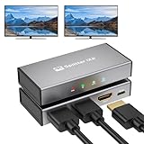 HDMI Splitter 1 in 2 Out 4K Ultra HD HDMI 2.0 Switch - Unterstützt 3D 1080P Full HD HDCP 2.2 Dual Monitor Adapter für Xbox, PS5, PS4, Fire Stick, Roku, Blu-ray, HDTV, PC