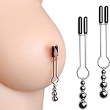 Nippelklemme für frauen Silver Bdsms spielzeug extrem für frauen Nippelklemmen Bdsms spielzeug hart für männer Nippelklemmen brustwarzen sex extrem männer Sm sexspielzeug I06-5 (Silver)