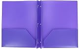 Kunststoff-Ordner mit 2 Taschen und 3 Metallzinken, Blätter in Briefgröße, Violett