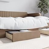 Xichuzi Bettschubladen 2 Stk. Cappuccino Holzwerkstoff und Kunstleder, Bettkasten, Unterbettkommode, Unterbett Aufbewahrungsbox, Unterbett Aufbewahrung, Aufbewahrungstasche Für Bettdecken - 833925