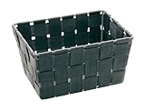 WENKO Aufbewahrungskorb Adria Mini Grau - Badkorb, rechteckig, Polypropylen, 19 x 9 x 14 cm, Grau Mini Long