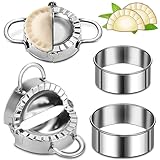 Edelstahl Dumpling Maker,3 Teigtaschenformen + 3 Teigausstecher,Edelstahl Ravioli Mold,Ravioli Dumpling Maker,Edelstahl Dumpling Maker,für Dumpling Ravioli Machen