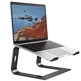 OMOTON Laptop Ständer, Notebook Ständer mit Belüftung, Universal PC Riser Ergonomisch Laptop Halterung Aluminium, passend für Laptops in 10-15,6 Zoll MacBook Pro/Air, Schwarz