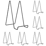 MUXHEL 6er-Set 8 Zoll Staffelei Aufsteller Teller Ständer Metall, Tellerständer, Schwarz Metall Tellerständer Tellerhalter, Eisen Staffelei fuer Teller, Display Ständer, bilderständer
