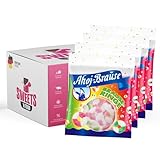 Ahoj-Brause Variationen im Set | 4x150g bis 5x150g | Fruchtgummi Ringe, Kaubonbons, Bonbons, Cola Mix, Fritten | Ahoj Klassiker (Brauseringe 4x 150g)