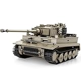 MISINI 77031 Welt der Panzer Deutscher 1:28 Tiger I Tank Baustein Set, 1138 PCS schwere Panzer Modell Geschenk für Jugendliche und Erwachsene, Bonus Welt der Panzer Spiel Requisiten Redemption Card