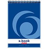 Herlitz 110619 Spiralnotizblock, A6 mit Kopfspirale, liniert, 50 Blatt