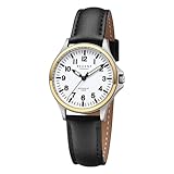 REGENT Damenuhr Unisex Titan mit Lederarmband Analog 10 ATM Saphirglas 3287.91.19