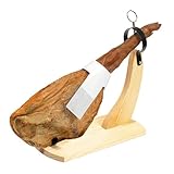 Jlobnyiun Schinkenstütze, Schinkenhalter, aus Holz, geschnitzt aus Holz, professioneller Küchenjadget-Jadget mit stabilem Ständer für italienische Gravur