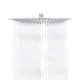 Ibergrif M20294 Duschkopf Regendusche 12 Zoll, Quadrat Regenduschkopf 30x30cm, Großer Erfassungsbereich, 304 Edelstahl Kopfbrause Durable, Selbstreinigende