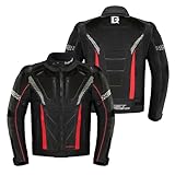 Herren -Motorradjacke Mit CE -Beschützer - Motorradjacke - Motorradhose Wasserdicht Und Winddicht Im Sommer Und Winter | Verwendung in Beiden Jahreszeiten (Jacke (Schwarz),4XL)