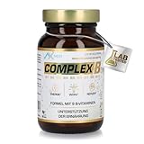 AX-MED Vitamin B Komplex - 9-Vitamin-Formel | 60 Kapseln, 60 Tage | Unterstützt Energiestoffwechsel, Stimmung, Gedächtnis & Konzentration | Mit Vitamin B12, B12 Vitamin | Nahrungsergänzungsmittel