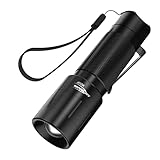 ANSMANN LED Taschenlampe M250F inkl. AAA Batterien - Outdoor LED Arbeitsleuchte 260 Lumen & 4 Funktionen - Handlampe mit stufenloser Fokussierung für Camping & Werkstatt - Spritzwassergeschützt IP54