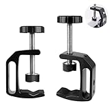 2 Stück C Klemme 0-47mm Tischklemme Schraubklemme Aluminium Einstellbar Schraubzwingen Heavy Clamp mit 1/4' 3/8' Schraublöchern Klemmstativ C Zwingen Holzarbeiten Werkzeug Heimwerken & Autoreparatur