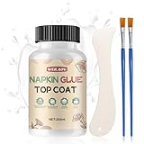 WEILAOK Serviettenkleber für Serviettentechnik, serviettentechnik Kleber, Decoupage Kleber, Ausgestattet Mit Kleinen Werkzeugen Ist der kleber Einfach Anzuwenden, 250ml