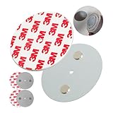 Rauchmelder Magnethalter, 3 Stück, Ø 70 mm Durchmesser, zum Kleben an die Decke, Magnethalterung mit Befestigung ohne Bohren, Halter für Feuermelder und Rauchwarnmelder, Rauchmelder Klebepad Halterung
