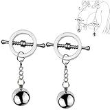 Nippelklemmen Brustwarzen Nippelklemmen mit Beschwerter Ball,Einstellbare Nippel Klemmen Frauen Nipple Clamps Fetisch Nippelkette Sexspielzeug für Anfängerin,BDSM Spielzeug