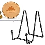 Schwarzer Eisen-Bilderhalter | Eisenstaffelei Ständer Display Bilderrahmen für Bilder Foto dekorative Teller Teller Teller Tischplatte Kunst