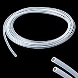 Silikonschlauch 4m Länge, Flexibler Silikonschlauch Lebensmittelecht, 4mm ID x 6mm OD Transparenter Silikonschlauch, Klar Wasser Luft Rohre für Pumpentransfer