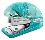 Rapid Esselte Rapid Mini-Tacker, Beladung von oben, 10 Blatt Kapazität, integrierter Heftklammerentferner, zur Schreibtischorganisation, inkl. Heftklammern, Colour'Breeze Serie, Blau, 5001327