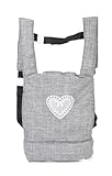 Bayer Chic 2000 - Puppen-Tragegurt, Puppentrage, Puppenzubehör, Jeans grau