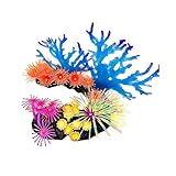 OAJABBGE Aquarien Landschaft Fluoreszierende Korallen Simulation Korallenriff Fischtanks Dekoration Pflanzenlandschaftsbau Pflanzenlandschaft