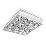 Rasterleuchte, Einbauleuchte, Rastereinlegeleuchte, Bürolampe, 4x10W, Schnellmontage, Deckenleuchte, Bürobeleuchtung