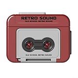 Yuanpgky Mini-Tape-Recorder, kreative Mini-Tape-Aufnahmegerät, Schlüsselanhänger, Retro-Recorder, Schlüsselanhänger, Mini-Retro-Dekorationen, Diktiergeräte und Zubehör (2 Stück rot), 2 Stück