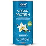 STRIVE Vegan Protein | Vanille | 24g Protein pro Portion, laborgeprüfte Qualität, 95% BIO Zutaten | Vollständiges Aminosäureprofil aus fünf Premium Protein Quellen, 600g Eiweiß Pulver
