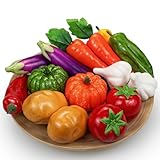 15 Stück künstliches Gemüse, künstliches Gemüse, dekorative Lebensmittel, realistisches Gemüse für Küchendekoration, Display-Gemüse-Requisiten künstliche Kartoffeln Kürbis Karotte