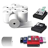 Casio Kassenrollen, 57 mm x 57 mm x 12,7 mm, BPA-frei, BPS-frei, für Kreditkartenautomaten, Thermo-Kassenrollen, 20 Stück