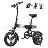VARUN E Bike, 14 Zoll E-Bike Herren Damen mit 36V 280.8Wh Akku, 250W Motor, Ebike Klapprad mit 3 Fahrmodi, Integrierte Nabe, LCD-Display, Mini Elektrofahrräder E-Klapprad mit Reichweite Max 45 KM