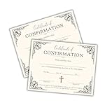 Certificate of Confirmation 30 pk 21.6x27.9 cm Cream Red Lutheran Angliican Methodist to Frame Holy Spirit Membership Church Faith Roman Rite to Frame Celebration Sakrament