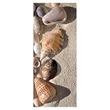 Textilbanner Dekobanner Stoffbanner Stoffposter Muscheln im Sand 75 x 180 cm