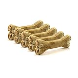 DOGBOSS 100% Natur Kauknochen Hundeknochen, Rinderhaut mit Hähnchen, 5 Stück 12 cm