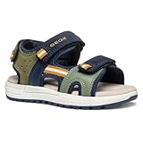Geox J ALBEN Boy A Sandal, Sage/Navy, 29 EU