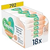 Pampers Harmonie Protect & Care Feuchttücher 18 Packungen mit jeweils 44 Feuchttüchern = 792 Feuchttücher, die helfen, den natürlichen pH-Wert der Haut wiederherzustellen