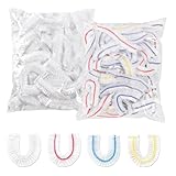 TRKETK 200 Stück Frischhaltebeutel Kunststoff, Elastische Abdeckungen Frischhaltebeutel Lebensmittelabdeckung Elastische Staubschutzhülle für Obst Gemüse Fleisch(Weiß, Farbig)