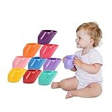 HIAKDOFT Trinklerntasse mit Zwei Griffen Ergonomisch Schräger Tragbar Langlebig Rutschfest für Kleinkinder und Junge Mädchen Fördert Gesunde Trinkgewohnheiten