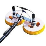 Solarmodul-Reinigungsbürste, wassergespeiste Teleskopbürste mit Netzkabel, Wasserleitung, Outdoor-Waschgerät mit Kohlefaser-Stange