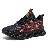 Solastride Leichte, rutschfeste und verschleißfeste Mid-Top-Basketball-Sportschuhe for Herren, Lauf- und Fitnessschuhe for die Freizeit(Black,40 EU)