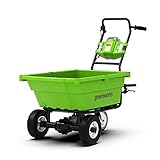 Greenworks Gartenkarre Akku Gartenwagen 40 V 100 kg Höchstlast Selbstfahrende 3 Rad Trolley Schubkarre Geschwindigkeitsregelung für den Außenbereich ohne Akku G40GC