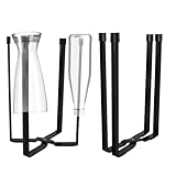 VFANDV Abtropfgestell Flaschen, Flaschenhalter für Abtropfen, Flaschenständer aus Metall, Stabil und Klappbar, Premium Abtropfgestell Flaschen, Praktischer Flaschentrockner Ständer (Schwarz)