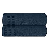 GLAMBURG Baumwolle 2er-Pack übergroße Badetücher 100 x 150cm,große Badetücher, Ultra saugfähig, kompakt,Umweltfreundlich und 100% recycelbar, schnell trocknendes und leichtes Handtuch - Mineral Blau