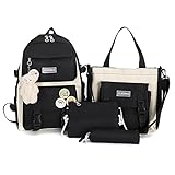 Yusheng Schulrucksack 4 Set Süßer Schulrucksack Mädchen Teenager Büchertasche Kaw-aii Schultasche Can Backpack Kinder Sommer Oder Die Schule
