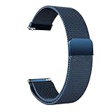 Schnellfreisetzungsmagnetgurt kompatibel mit gal-achse Watch3/Active2/Gear S3 Milanes Metal 18/22/20/24mm Uhrenband ( Color : Blu , Size : 16mm )
